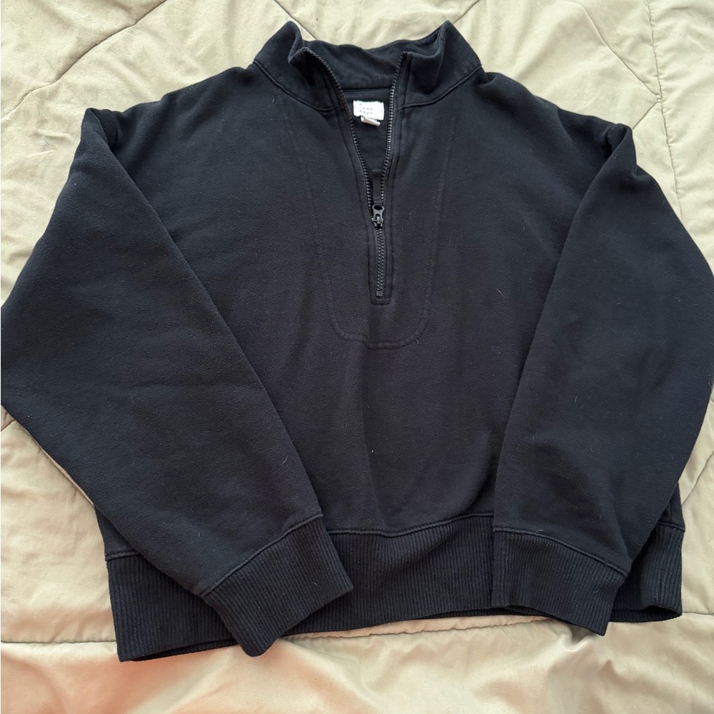 Black Half-Zip Sweater